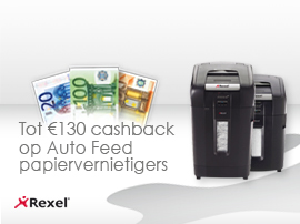 Cashback Rexel Auto Feed papiervernietigers
