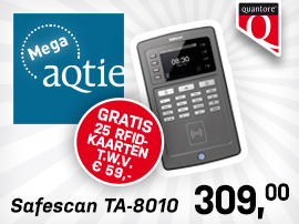 Mega aqtie Safescan tijdsregistratiesysteem