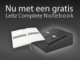 Leitz gratis notebook bij opladers